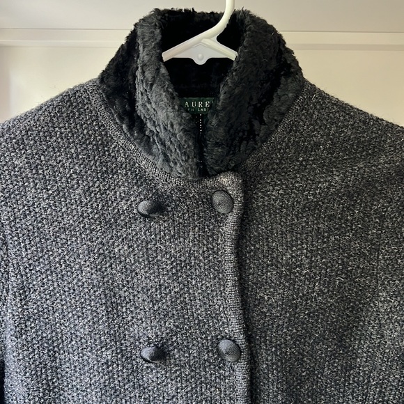 Lauren Ralph Lauren Black Lambswool Lady Jacket Parisian Cardigan Sweater Size M - Picture 2 of 10